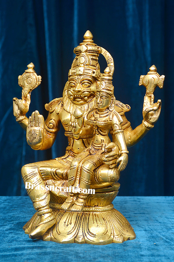 Brass Narshingh laxmi Sitting