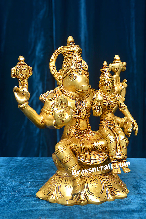 Brass Sitting  Hayagriva Laxmi idol