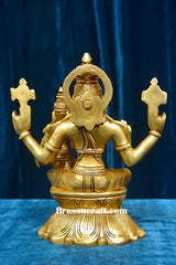 Brass Sitting  Hayagriva Laxmi idol