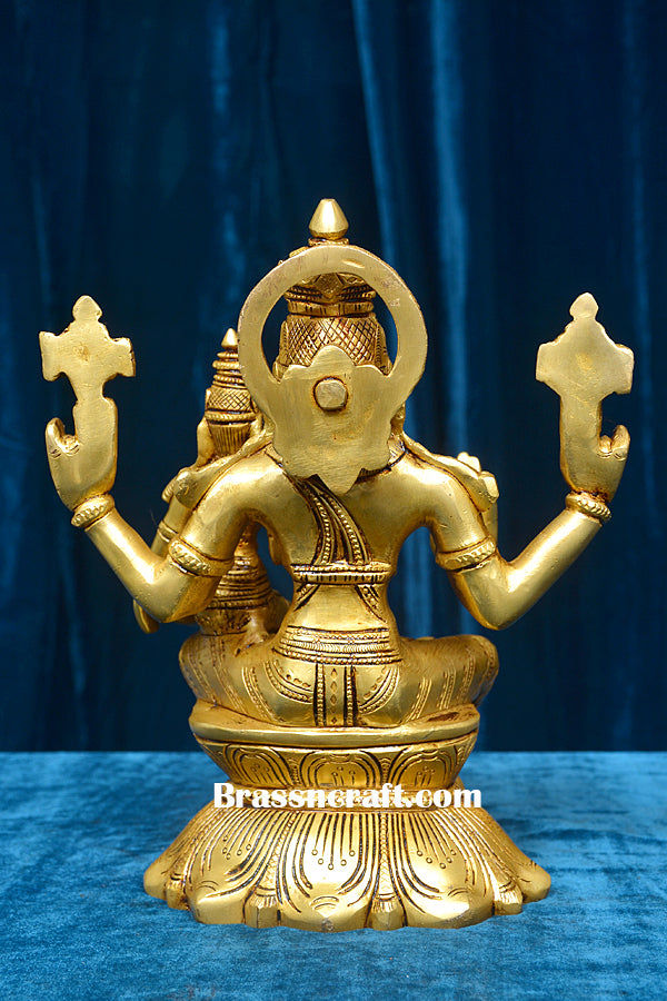 Brass Sitting  Hayagriva Laxmi idol