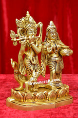 Brass Radha Krishna Statue