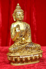 Brass Design Sitting Buddha Idol