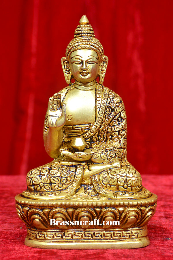 Brass Sitting Buddha Idol