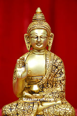 Brass Sitting Buddha Idol