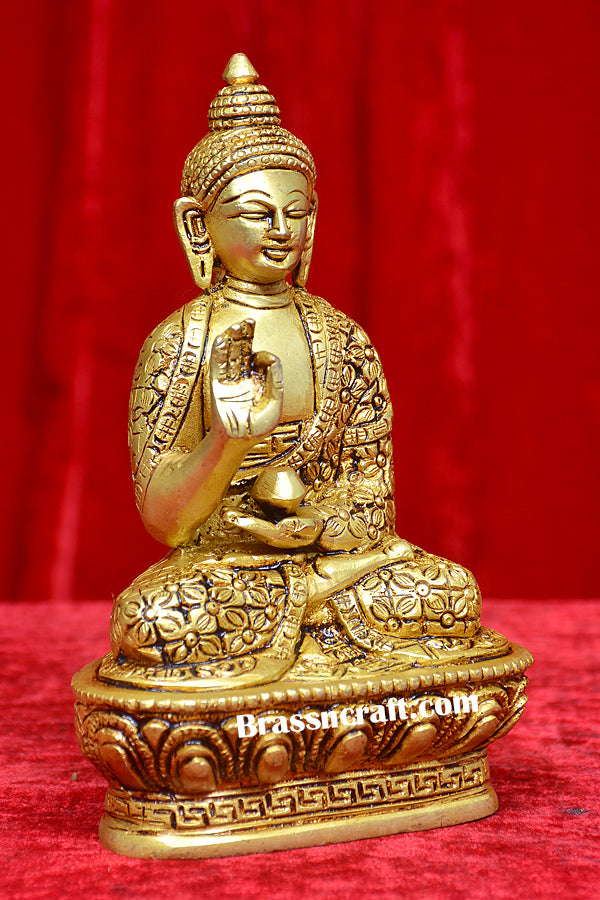 Brass Sitting Buddha Idol
