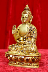 Brass Sitting Buddha Idol