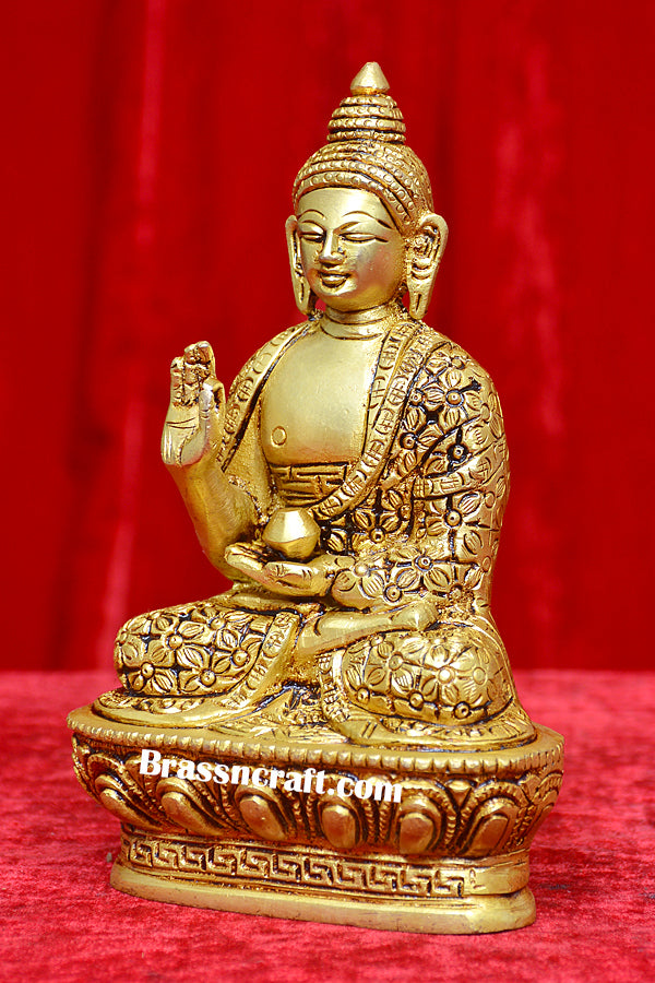 Brass Sitting Buddha Idol