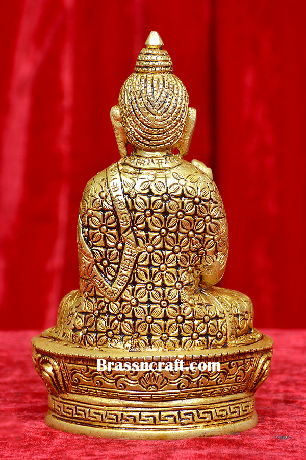 Brass Sitting Buddha Idol
