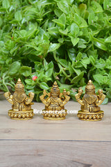 Brass Sitting Laxmi Ganesh Saraswati