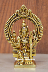 Brass Frame Sitting Raj Rajeshwari