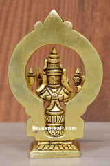 Brass Frame Sitting Raj Rajeshwari