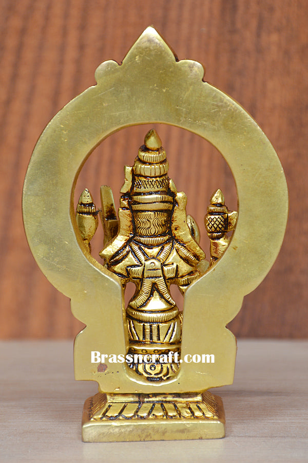 Brass Frame Sitting Raj Rajeshwari