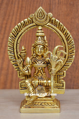 Brass Sitting Frame Raj Rajeshwari idol