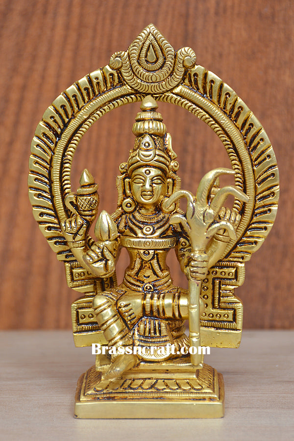 Brass Sitting Frame Raj Rajeshwari idol