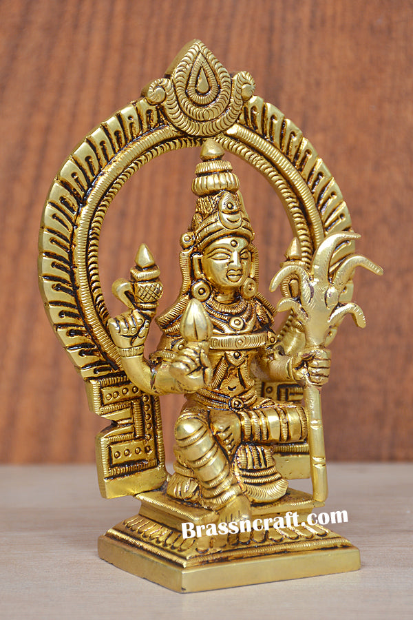 Brass Sitting Frame Raj Rajeshwari idol