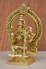 Brass Sitting Frame Raj Rajeshwari idol
