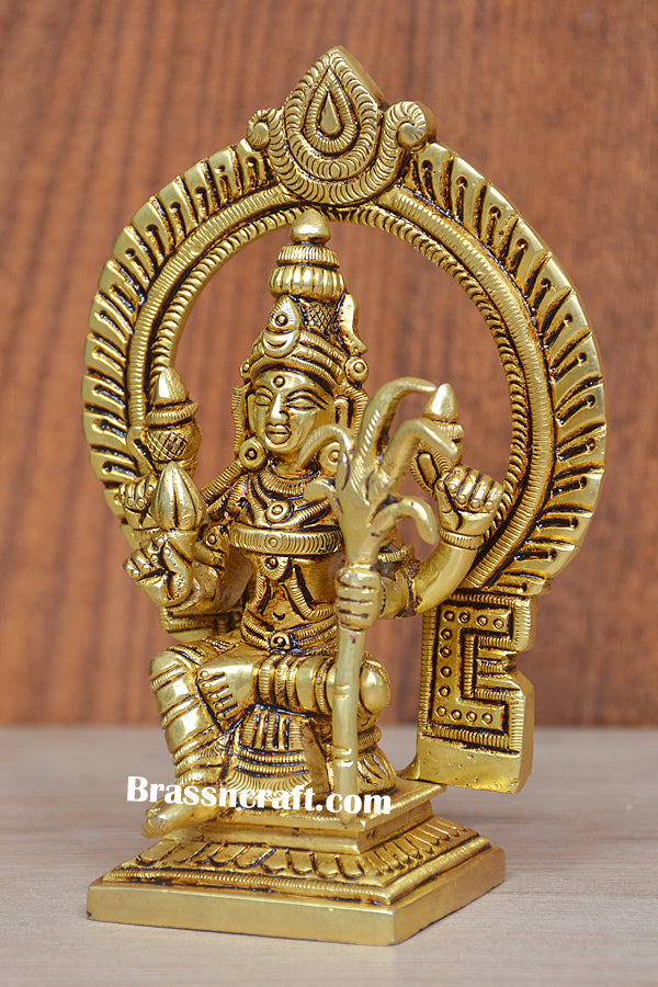 Brass Sitting Frame Raj Rajeshwari idol