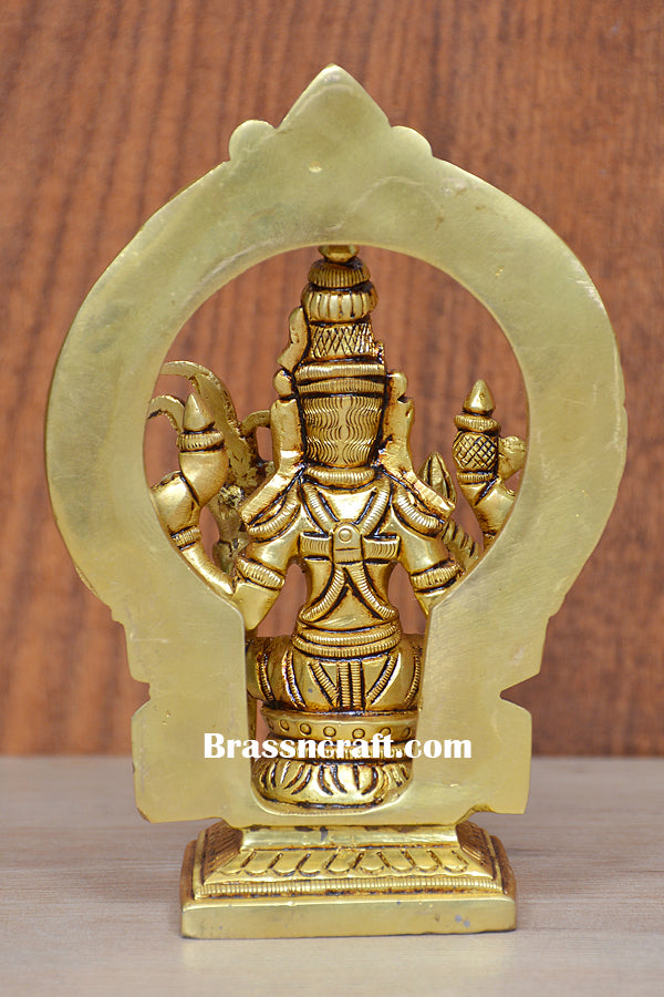 Brass Sitting Frame Raj Rajeshwari idol