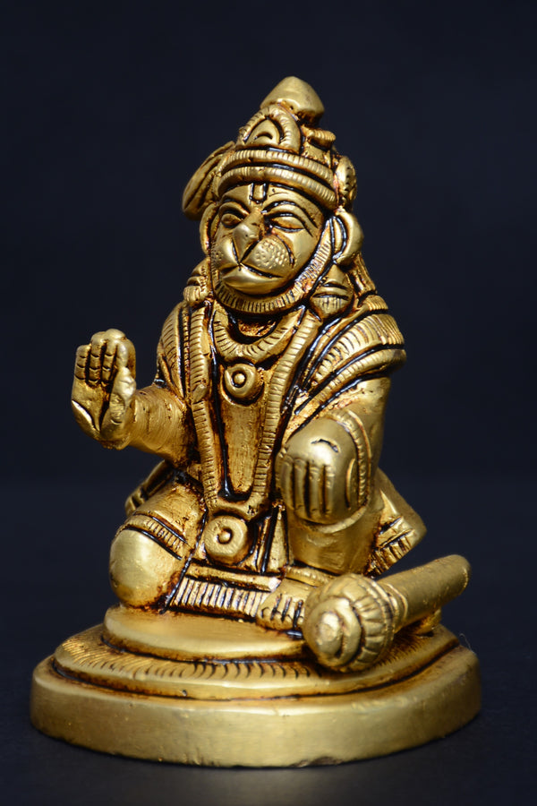 SITTING HANUMAN WITH ROUND BASE