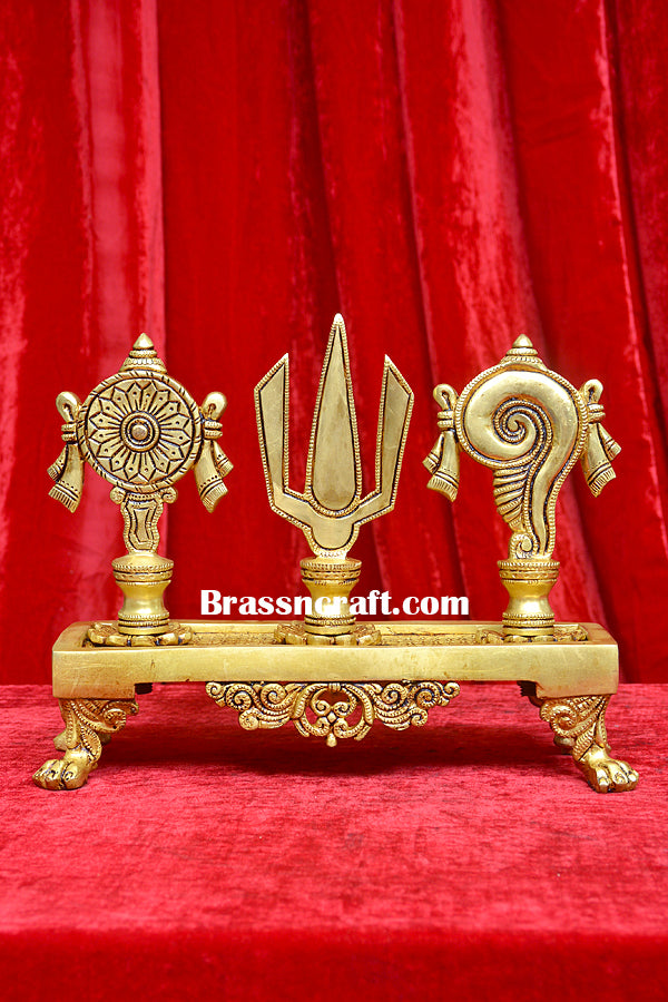 Brass Shankh Chakra Namah
