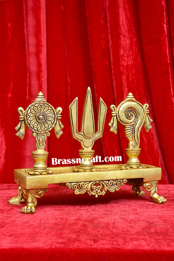 Brass Shankh Chakra Namah