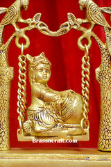 Brass Matki Krishna Palna Idol