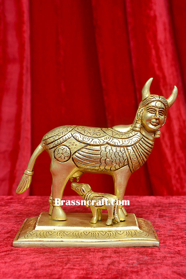 Brass Kamadhenu With Calf