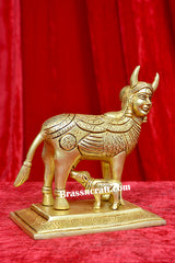 Brass Kamadhenu With Calf