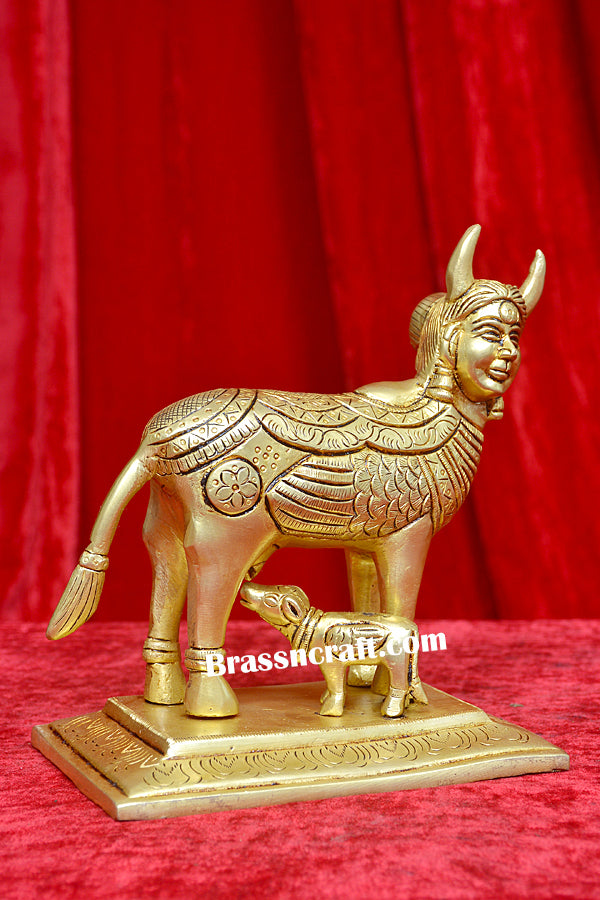 Brass Kamadhenu With Calf
