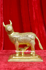 Brass Kamadhenu With Calf