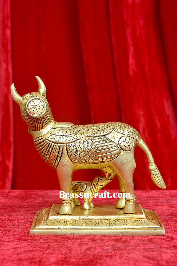 Brass Kamadhenu With Calf