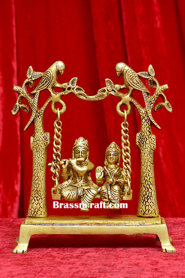 Brass Radha Krishna Palna