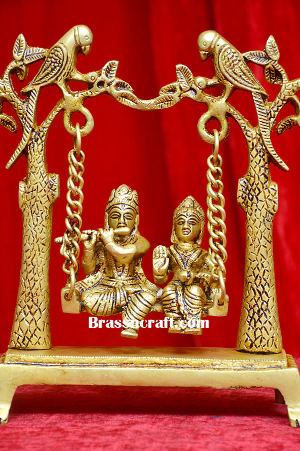 Brass Radha Krishna Palna