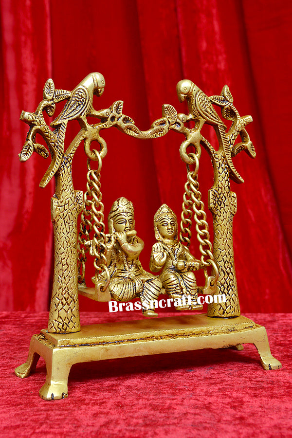 Brass Radha Krishna Palna