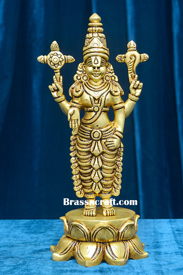 Brass Standing T Balaji Idol
