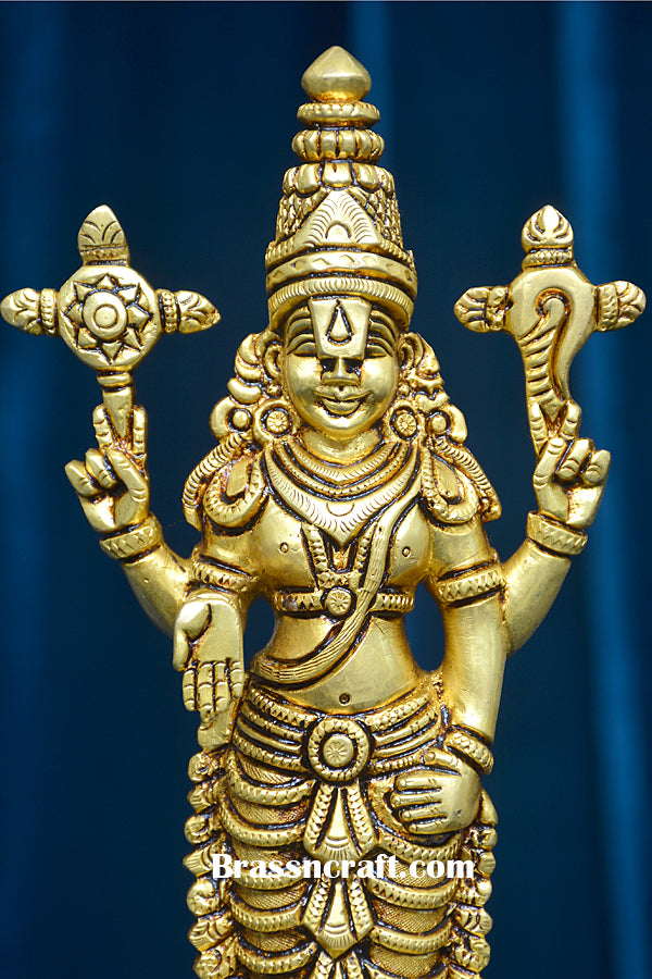 Brass Standing T Balaji Idol