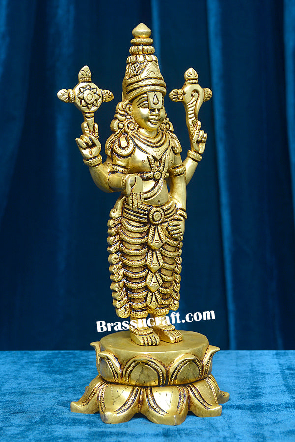 Brass Standing T Balaji Idol