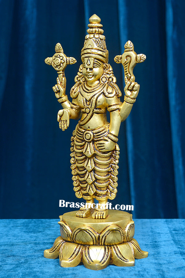 Brass Standing T Balaji Idol