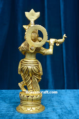 Brass Standing Kamal Krishna Idol