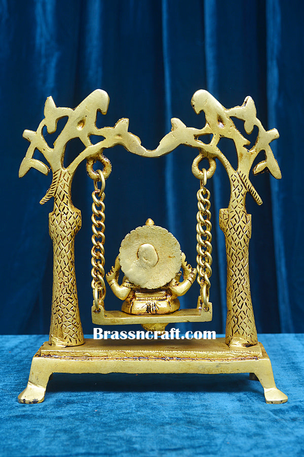 Brass Ganesh Parrot Palna