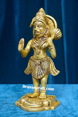 Brass Standing Hanuman Idol