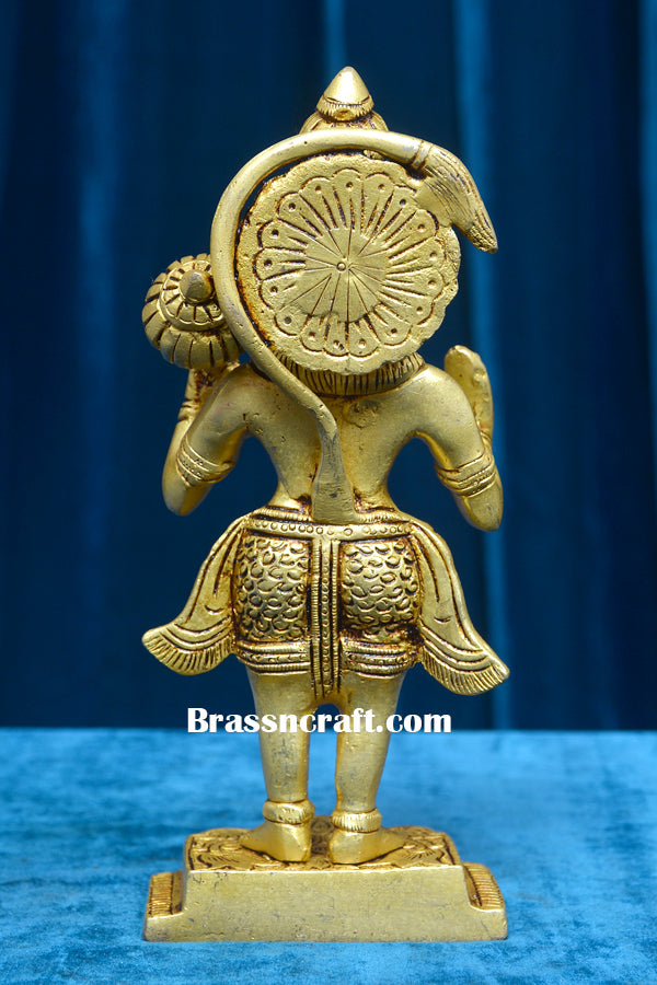 Brass Standing Hanuman Idol