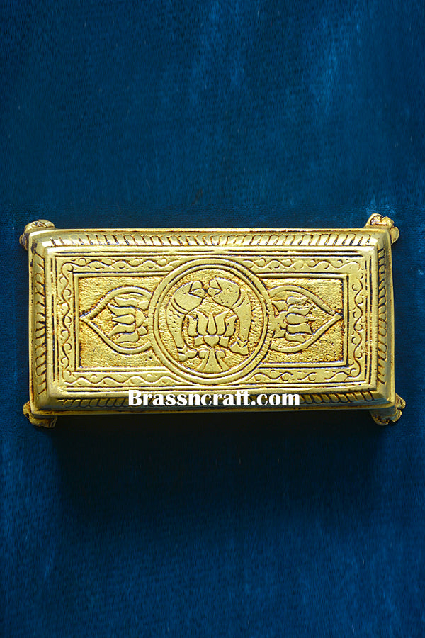 Rectangular Brass Chowki