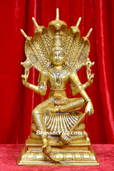 Brass Nag Vishnu Idol