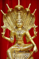 Brass Nag Vishnu Idol