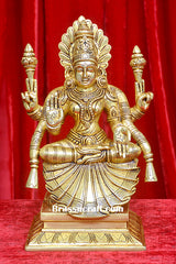 Brass Sitting Padmawati Idol