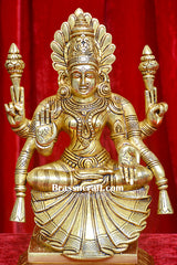 Brass Sitting Padmawati Idol