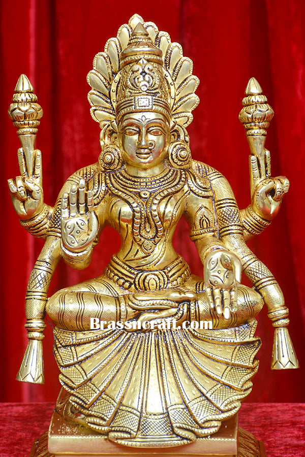 Brass Sitting Padmawati Idol
