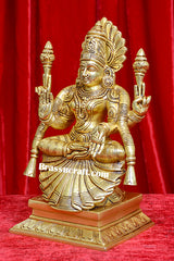 Brass Sitting Padmawati Idol