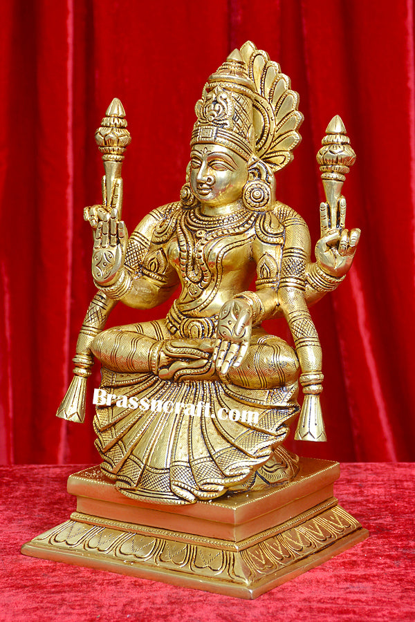 Brass Sitting Padmawati Idol